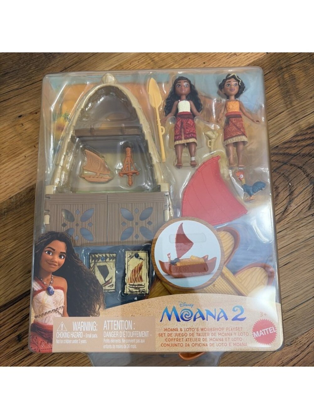 Disney Moana 2 Workshop Playset with Moana Loto and Heihei Action Figures
